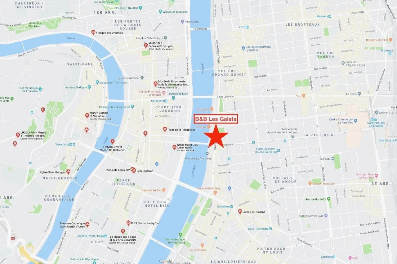 ***** Frühstückspension B&B Les Galets Lyon Frankreich